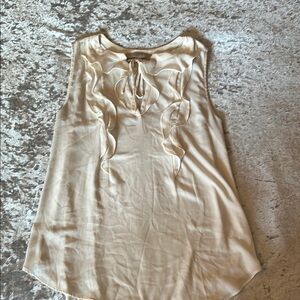 Elegant Cream Sleeveless Top